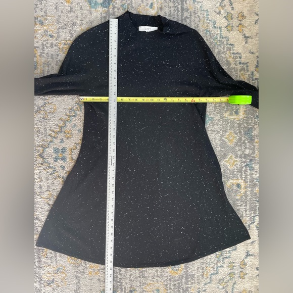 LOFT White Speckled Black High Collar Sweater Dress Size Medium - Picture 6 of 9